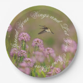 Inspirational Hummingbird Wings Pappteller (Vorderseite)