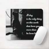Inspirational HundeSchwarzweiss-Foto Mousepad (Mit Mouse)
