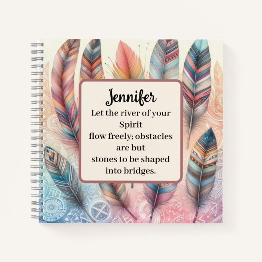 Inspirational Indian Spiral Notebook Notizblock (Vorderseite)