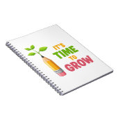 Inspirational "It's Time to Grow" Pencil Plant Notizblock (Rechte Seite)