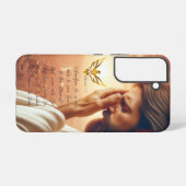 Inspirational Jesus Praying Gold Dove Religious Samsung Galaxy Hülle (Rückseite (Horizontal))