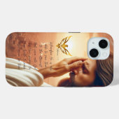 Inspirational Jesus Praying Gold Dove Scripture Case-Mate iPhone Hülle (Rückseite (Horizontal))