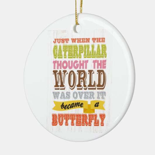 Inspirational Kunst - die Raupe Keramik Ornament (Links)