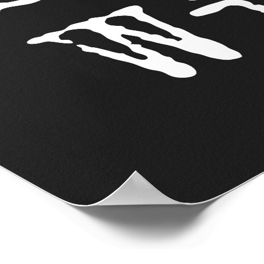 Inspirational Leopard Bleibe Wild Black Poster (Ecke)