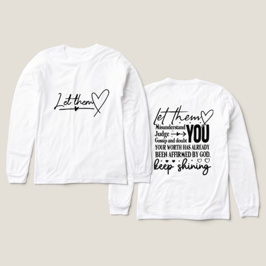 Inspirational Let Them Tri-Blend Shirt (Design Vorderseite & Rückseite)