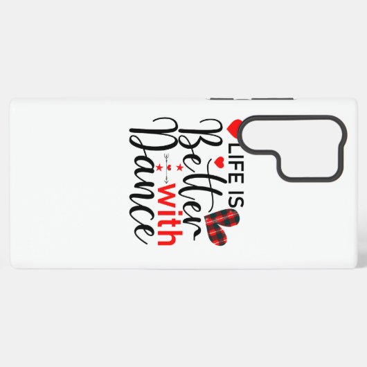 Inspirational "Life is Better with Dance" Samsung Galaxy Hülle (Rückseite (Horizontal))