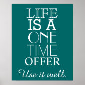 Inspirational LIFE Quote Poster - Personalize (Vorne)