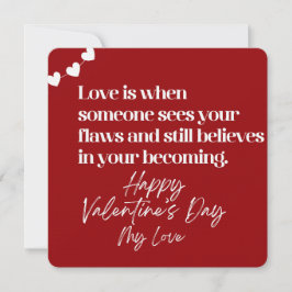 Inspirational Love Quote Valentine's Day Card for  Feiertagskarte