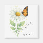 Inspirational Magnet - Daisy & Butterfly (Vorne)