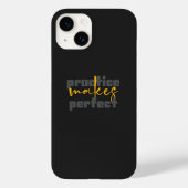 Inspirational Matte Black iPhone 14 Case (Rückseite)