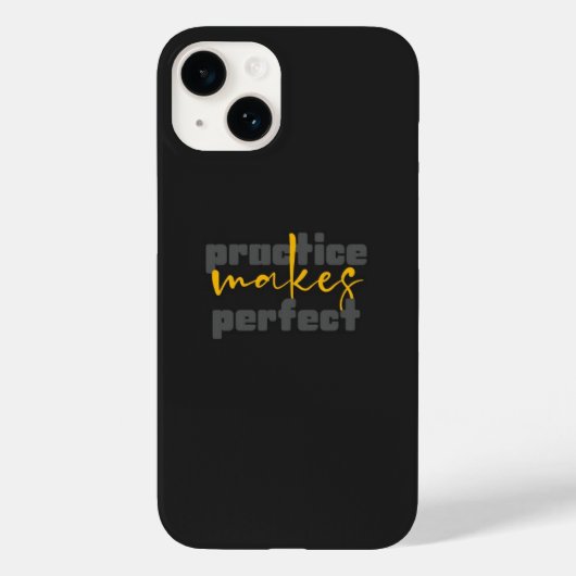 Inspirational Matte Black iPhone 14 Case (Rückseite)