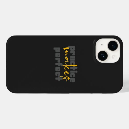 Inspirational Matte Black iPhone 14 Case (Rückseite (Horizontal))