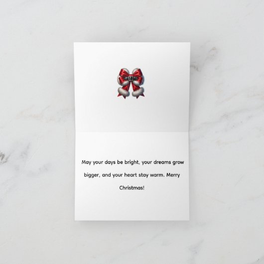 Inspirational Merry Christmas Message Dankeskarte (Innenseite)