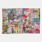 Inspirational Mixed Media Collage Kitchen Towel Geschirrtuch (Horizontal)