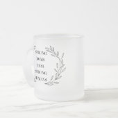 Inspirational Mom Quote Frosted Glass Mug Mattglastasse (Vorderseite Links)