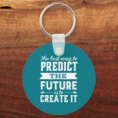 Inspirational Motivation Quote Create The Future Schlüsselanhänger (Vorderseite)
