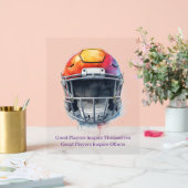 Inspirational Motivational Football Helmet Acrylschild (Hochzeit)