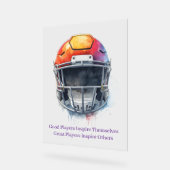 Inspirational Motivational Football Helmet  Acrylschild (Winkel)