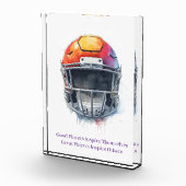 Inspirational Motivational Football Helmet Fotoblock (Rechts)