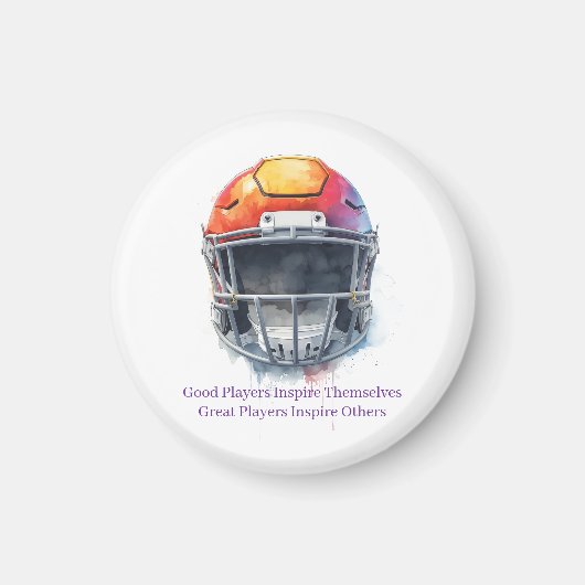 Inspirational Motivational Football Helmet  Magnet (Vorne)