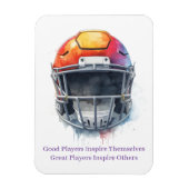 Inspirational Motivational Football Helmet  Magnet (Vertikal)