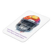 Inspirational Motivational Football Helmet  Magnet (Linke Seite)
