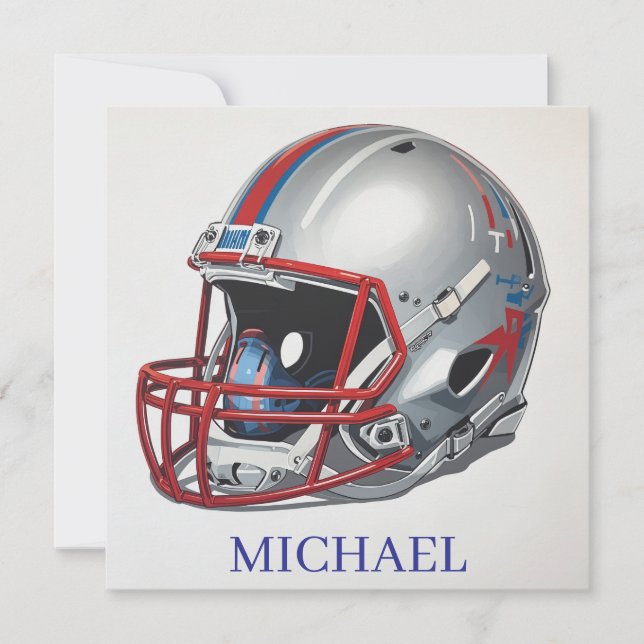 Inspirational Motivational Football Helmet Name (Vorderseite)