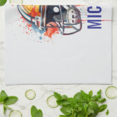 Inspirational Motivational Football Helmet Name Geschirrtuch (Gefaltet)