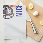 Inspirational Motivational Football Helmet Name Geschirrtuch (Viertel Falte)