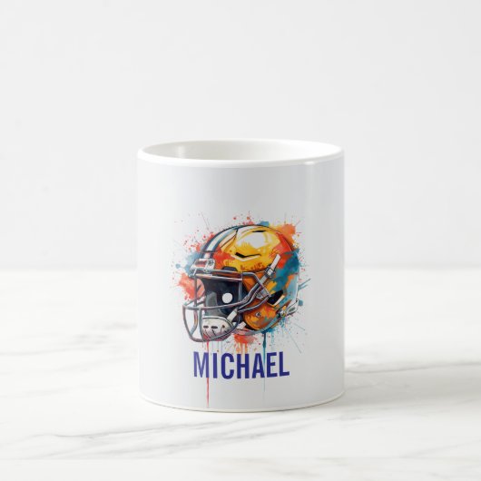 Inspirational Motivational Football Helmet Name Kaffeetasse (Mittel)