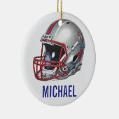 Inspirational Motivational Football Helmet Name Keramik Ornament (Rechts)