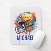 Inspirational Motivational Football Helmet Name Mousepad (Mit Mouse)