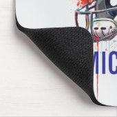 Inspirational Motivational Football Helmet Name Mousepad (Ecke)