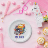 Inspirational Motivational Football Helmet Name Pappteller (Party)