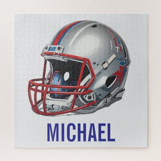 Inspirational Motivational Football Helmet Name Puzzle (Vertikal)