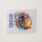 Inspirational Motivational Football Helmet Name Puzzle (Horizontal)