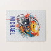 Inspirational Motivational Football Helmet Name Puzzle (Horizontal)