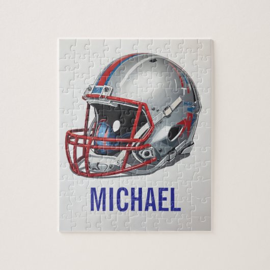 Inspirational Motivational Football Helmet Name Puzzle (Vertikal)