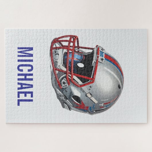 Inspirational Motivational Football Helmet Name Puzzle (Horizontal)