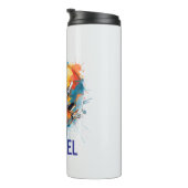 Inspirational Motivational Football Helmet Name Thermosbecher (Nach rechts gedreht)