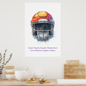 Inspirational Motivational Football Helmet Poster (Küche)