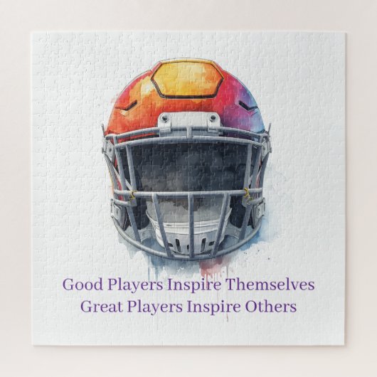 Inspirational Motivational Football Helmet Puzzle (Vertikal)