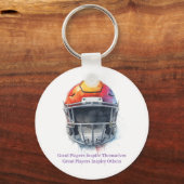 Inspirational Motivational Football Helmet  Schlüsselanhänger (Vorderseite)