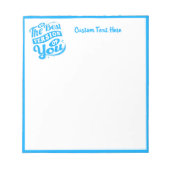 Inspirational Motivational Quote Blue Personalized Notizblock (Vorderseite)