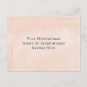 Inspirational Motivational Quote DIY Blush Pink Postkarte (Vorderseite)