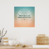 Inspirational Motivational Rumi Quote Angel Wings Poster (Küche)