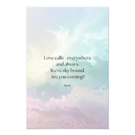 Inspirational Motivational Rumi Quote Pastel Cloud Fotodruck