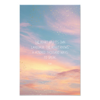 Inspirational Motivational Rumi Quote Stars Clouds Fotodruck