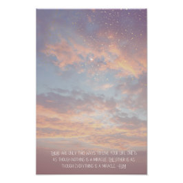 Inspirational Motivational Rumi Quote Stars Clouds Fotodruck