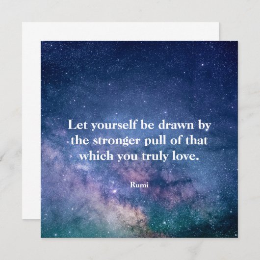 Inspirational Motivational Rumi Quote Universe (Vorne/Hinten)